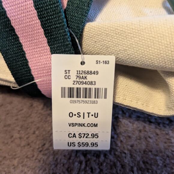 NWT Victoria's Secret PINK dorm duffle bag tote with adjustable crossbody strap - Picture 6 of 6